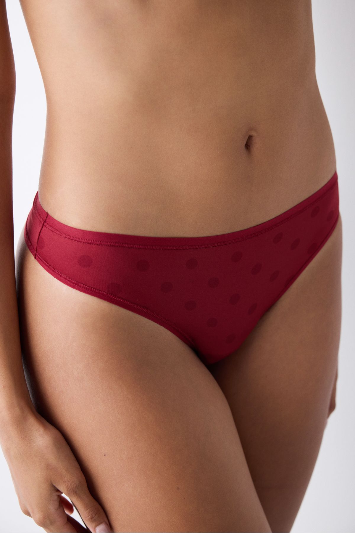 Penti-Essentails Burgundy Thong Panties 1