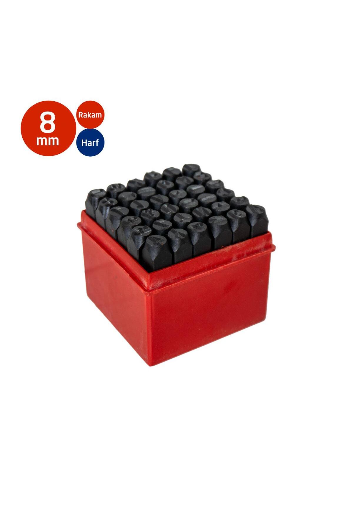 Partner PT03045 Çelik Harf Rakam Zımba Takımı 8 mm (36 Parça