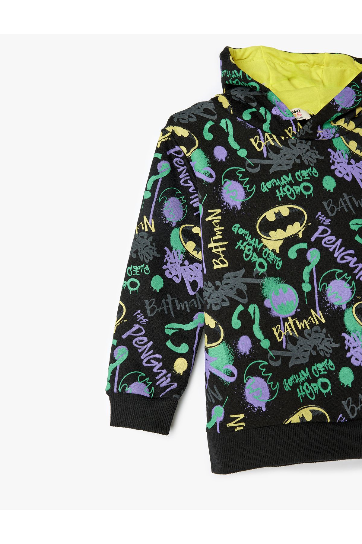 Koton-Lizenziertes Batman-Sweatshirt mit Kapuze und langen Ärmeln 3