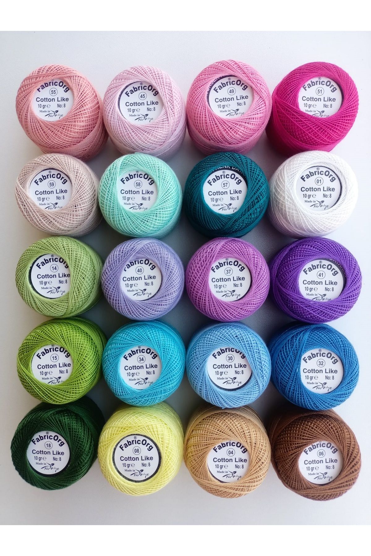 fabricorg Cotton Like Etamin-kanaviçe 20'li Iplik Seti 6 (10 Gr-no.8)