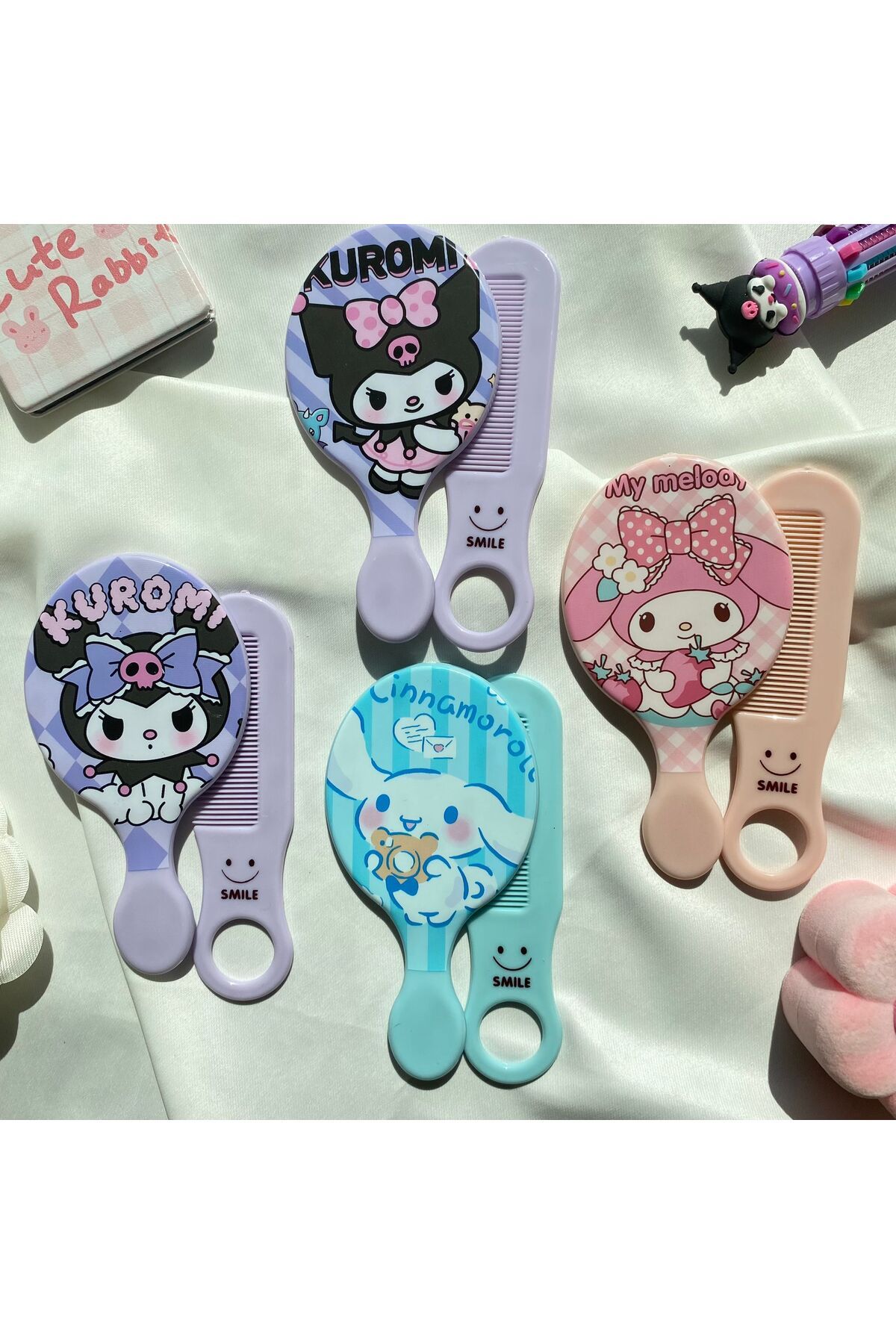 Wisevelya-Purple Kuromi Cute Mirrored Comb 3