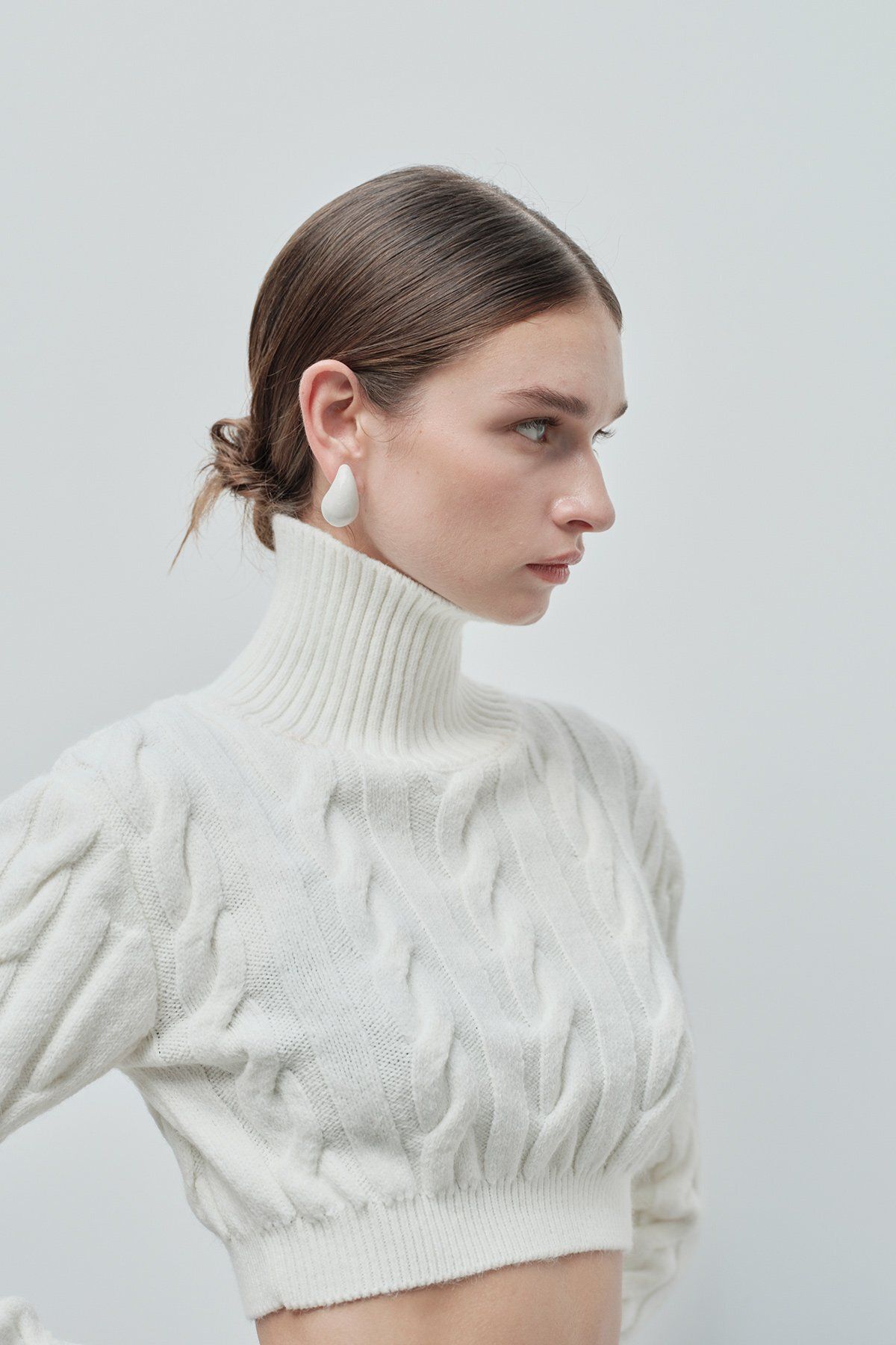 VATKALI-Turtleneck Knitted Crop Sweater 3