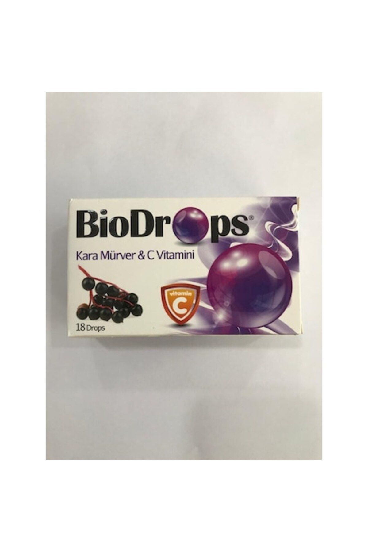 Biodrops Kara Mürver & C Vitamini 18 Pastil 11/2023 Miadlı