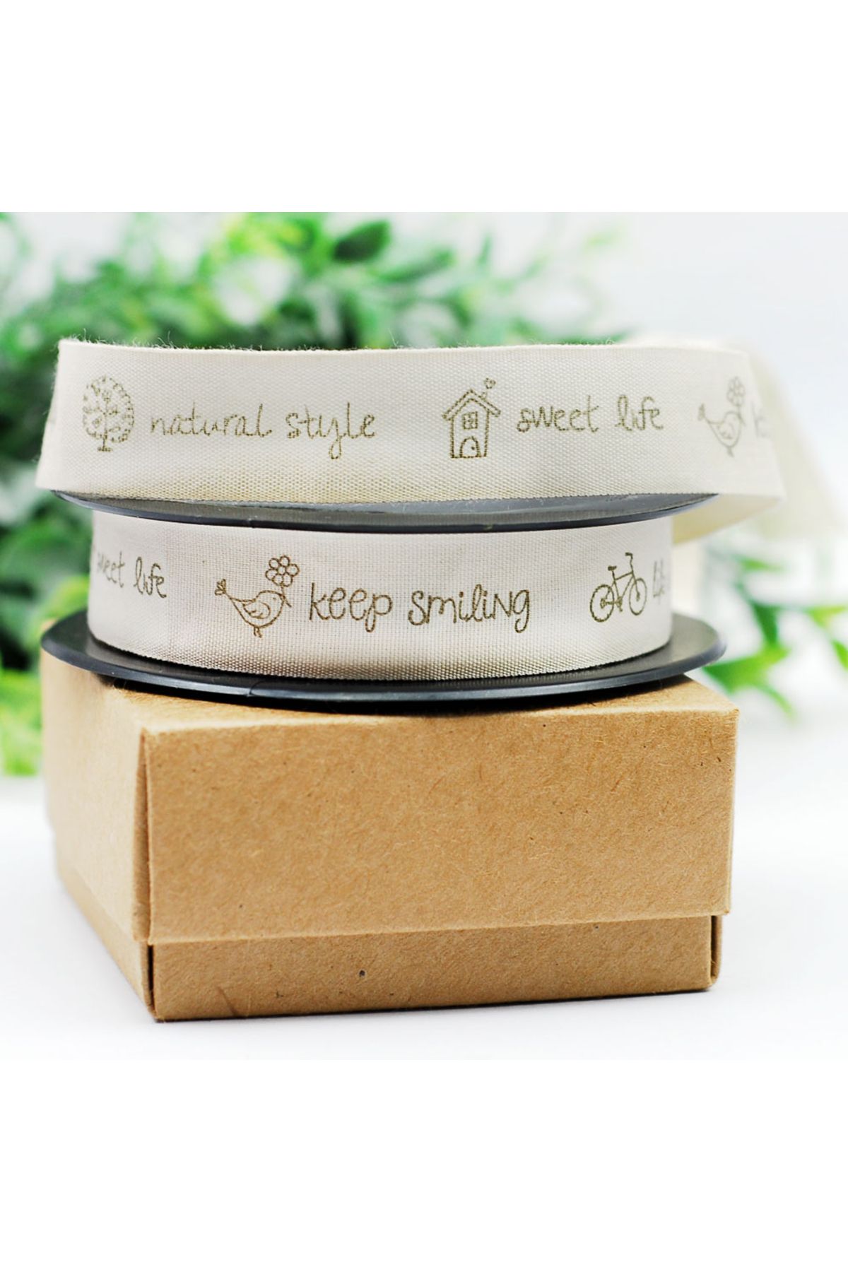 Bimotif-Cotton Ribbon, Sweet Life, 2 Cm 10 Meters 3