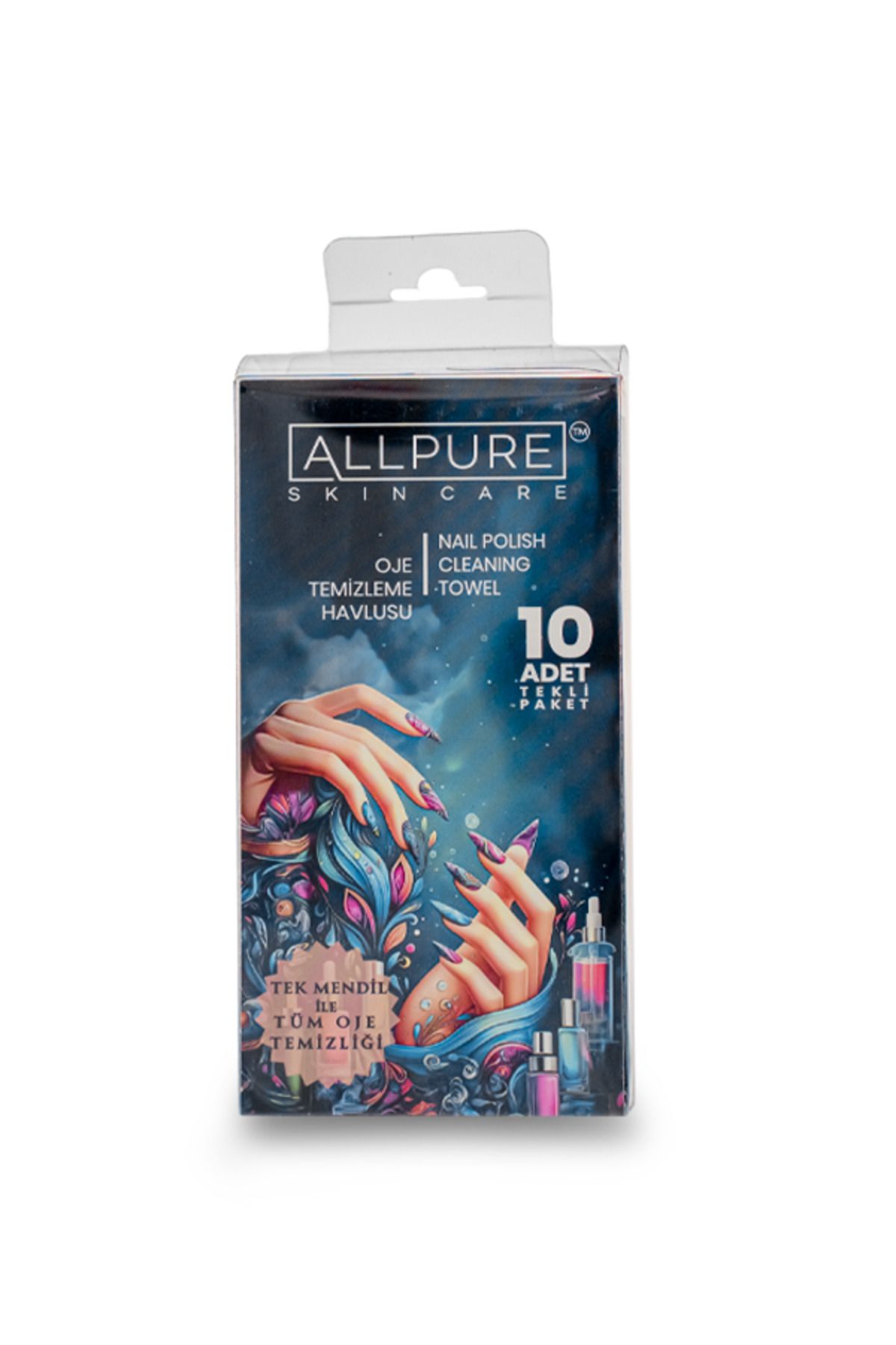 ALLPURE OJE TEMİZLEME HAVLUSU ''Allpure Markasından Bir İlk '' 1 Havluyla 10 Parmak Ojeniz Tertemiz.-10 ADET