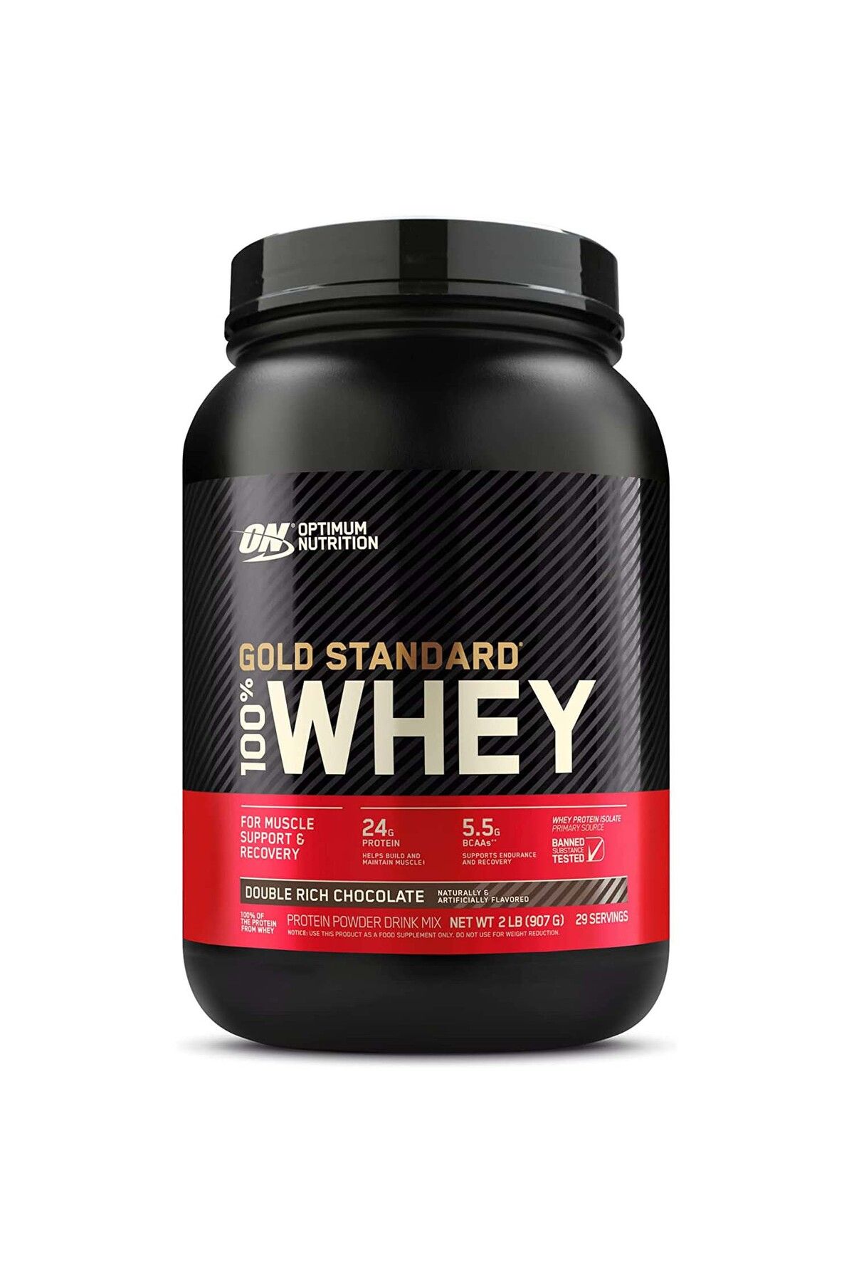 Optimum Nutrition-Gold Standard 100% Whey Protein, Double Rich Chocolate, 2 LB 1