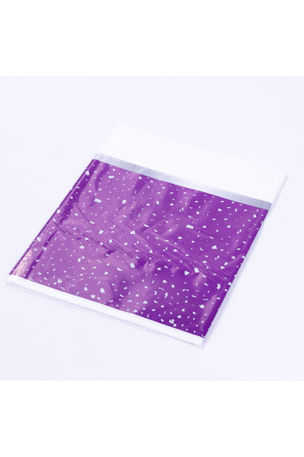 Bimotif-Liquid Proof Disposable Table Cloth, Purple Confetti, 120x185 Cm 1 Piece 1