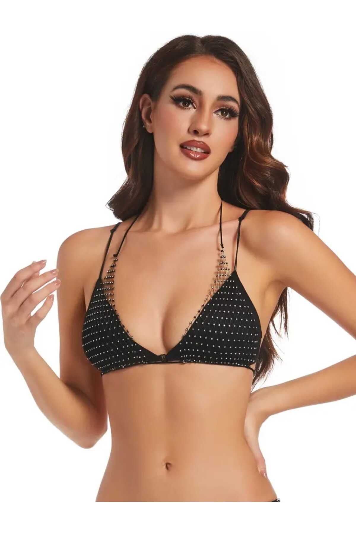 BF Bikini Fashion Cyristial kristal taşlı bikini üstü