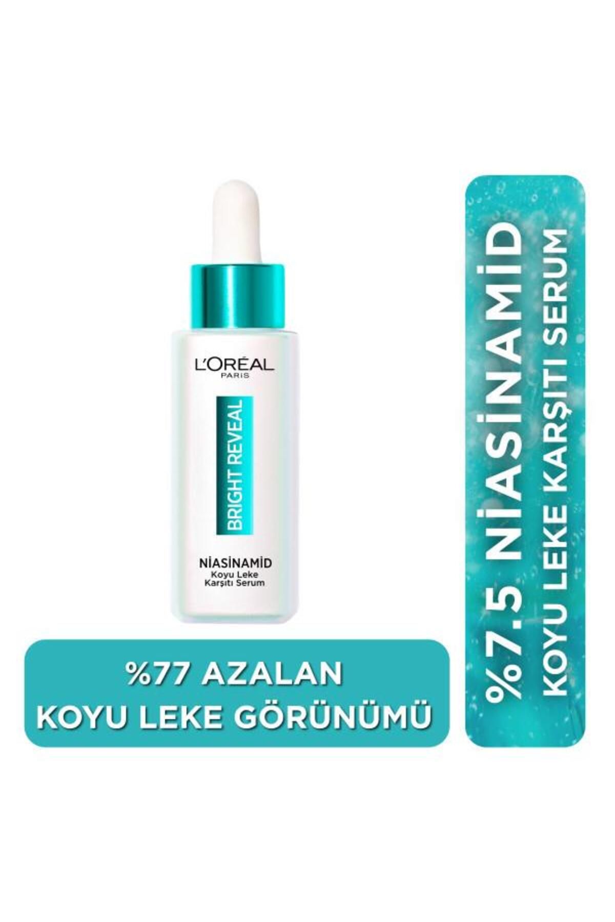 L'Oreal Paris Bright Reveal Sivilce,Güneş,Yaşlanma Lekelerinde Etkili Koyu Leke Karşıtı Cilt Serumu 7,5%Niasinamid