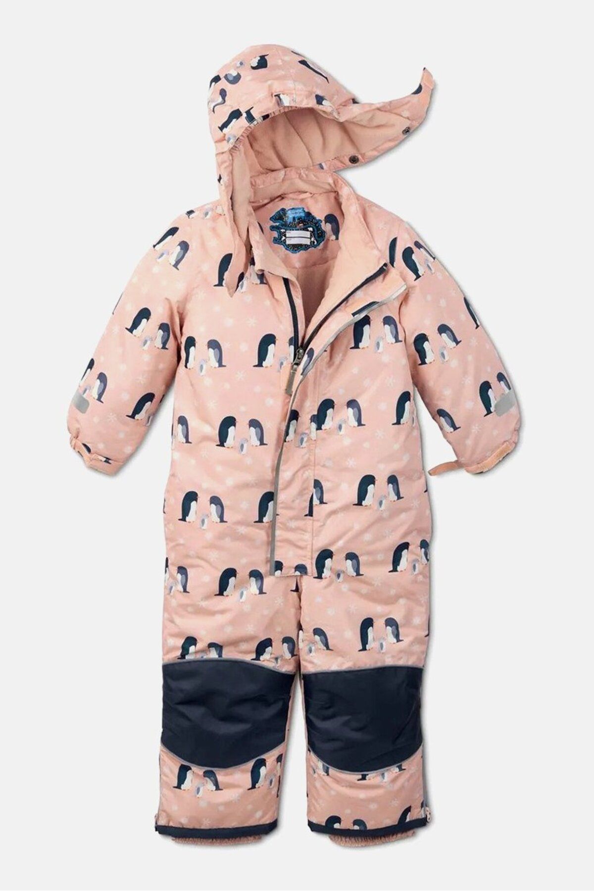 Tchibo-Kids Girl Hooded Long Sleeve Snowsuit Jacket, Peach 2
