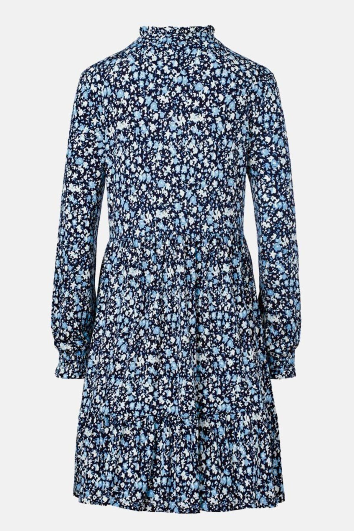 Tchibo-Women Flora Print Mini Dress, Blue Combo 2