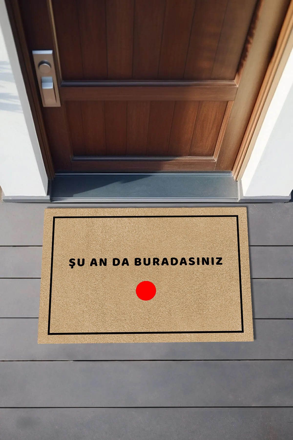 MARSA-Washable Non-Slip Base Shuan You Are Also Here Door Mat 70X45 1