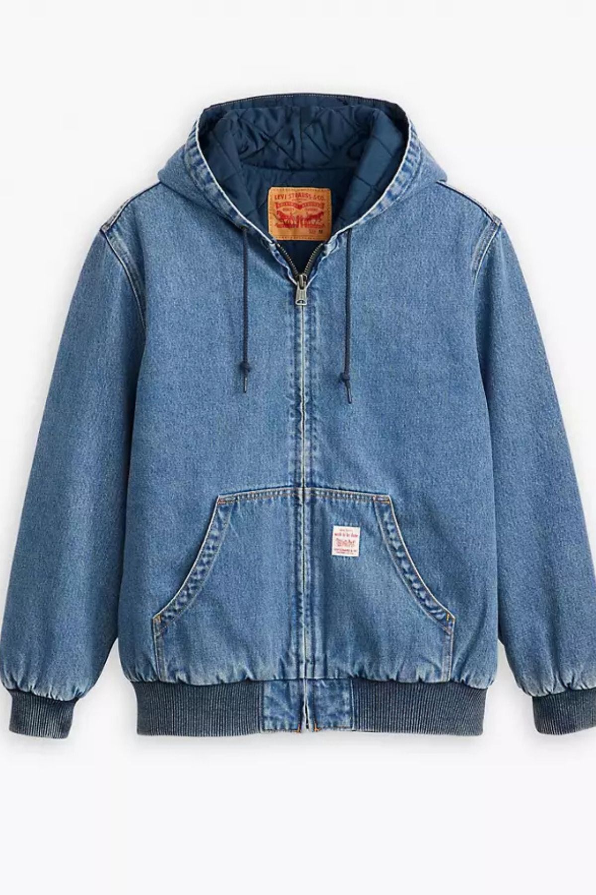 Levi's-Чоловіча джинсова куртка з капюшоном Potrero синього кольору A3222-0007 3