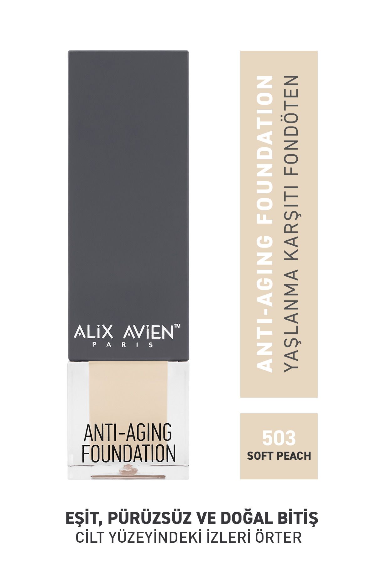 Alix Avien-Moisturizing Foundation with Anti-Aging Vitamin Spf15 - Anti Aging Foundation 503 Soft Peach 5