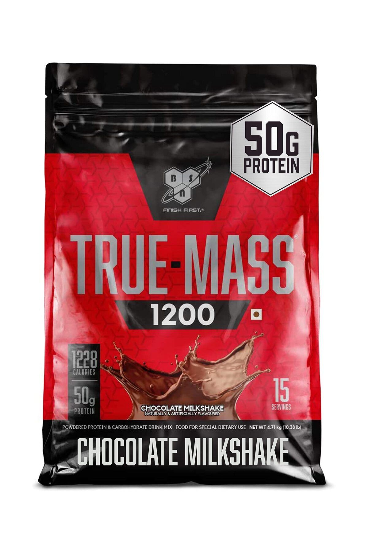 BSN-True mass Weight Gainer, Chocolate Milkshake, 10.3 Lb 1