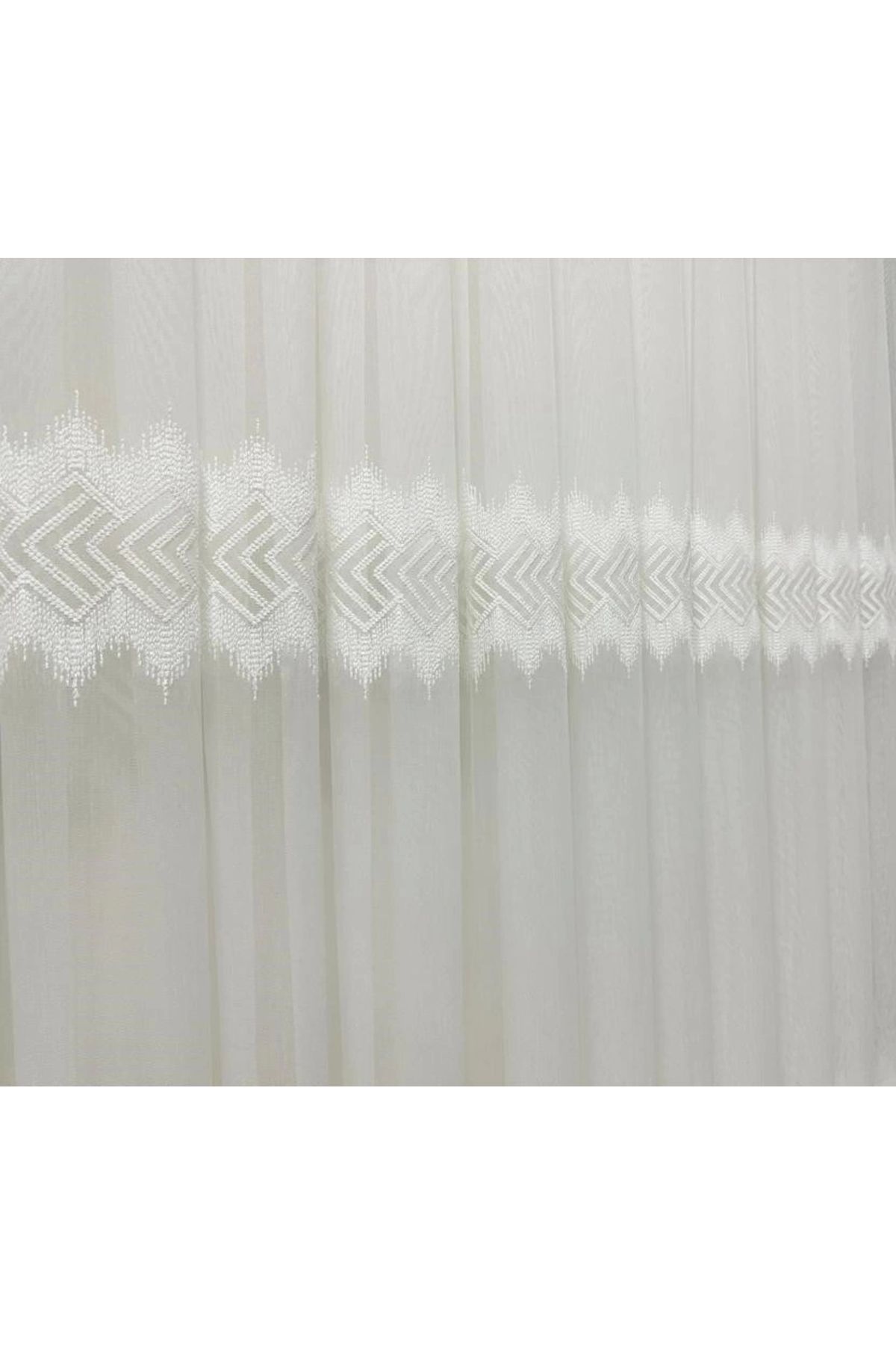 NİVEMESHOME-Nivemeshome Lucca 1/3 Frequent Pleated Tulle Curtain Apm 4