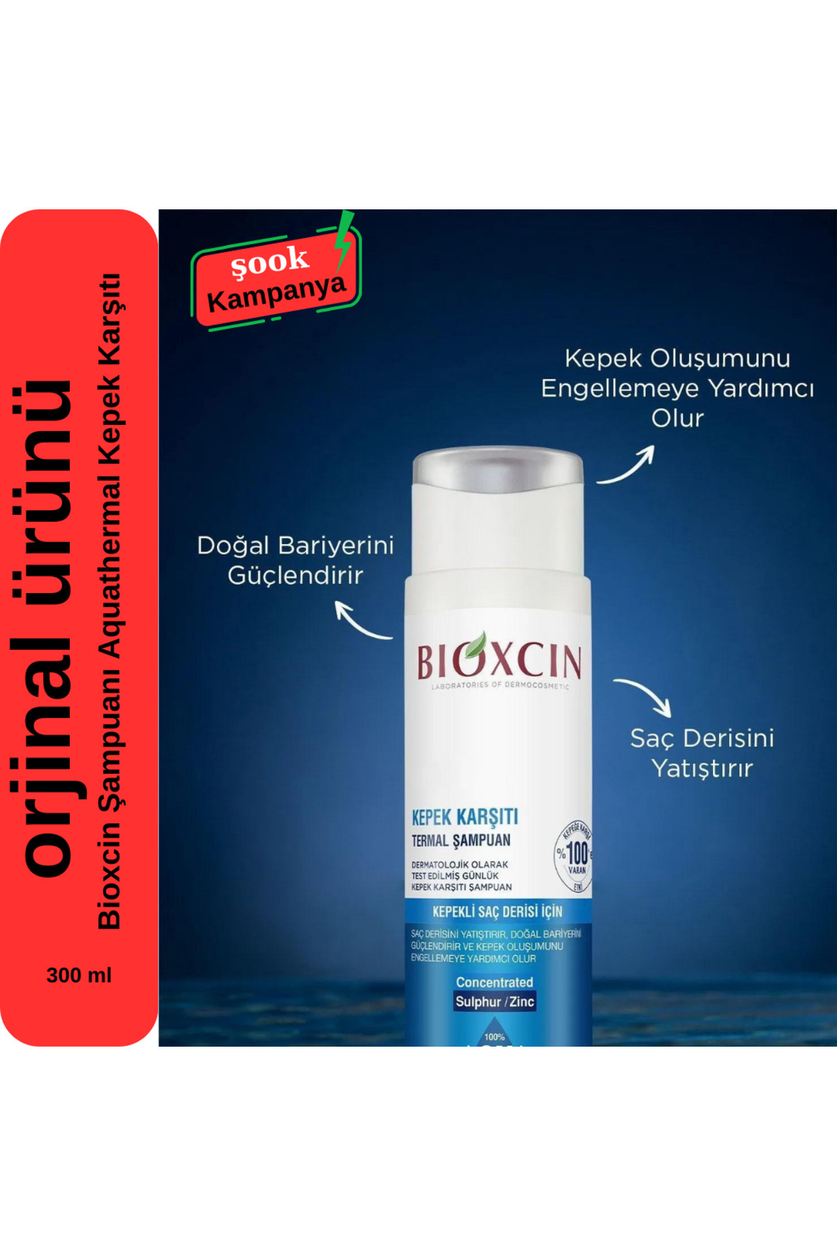 Bioxcin 2'li Aqua Thermal Kepek Karşıtı Şampuan 300ml Tüm Saç