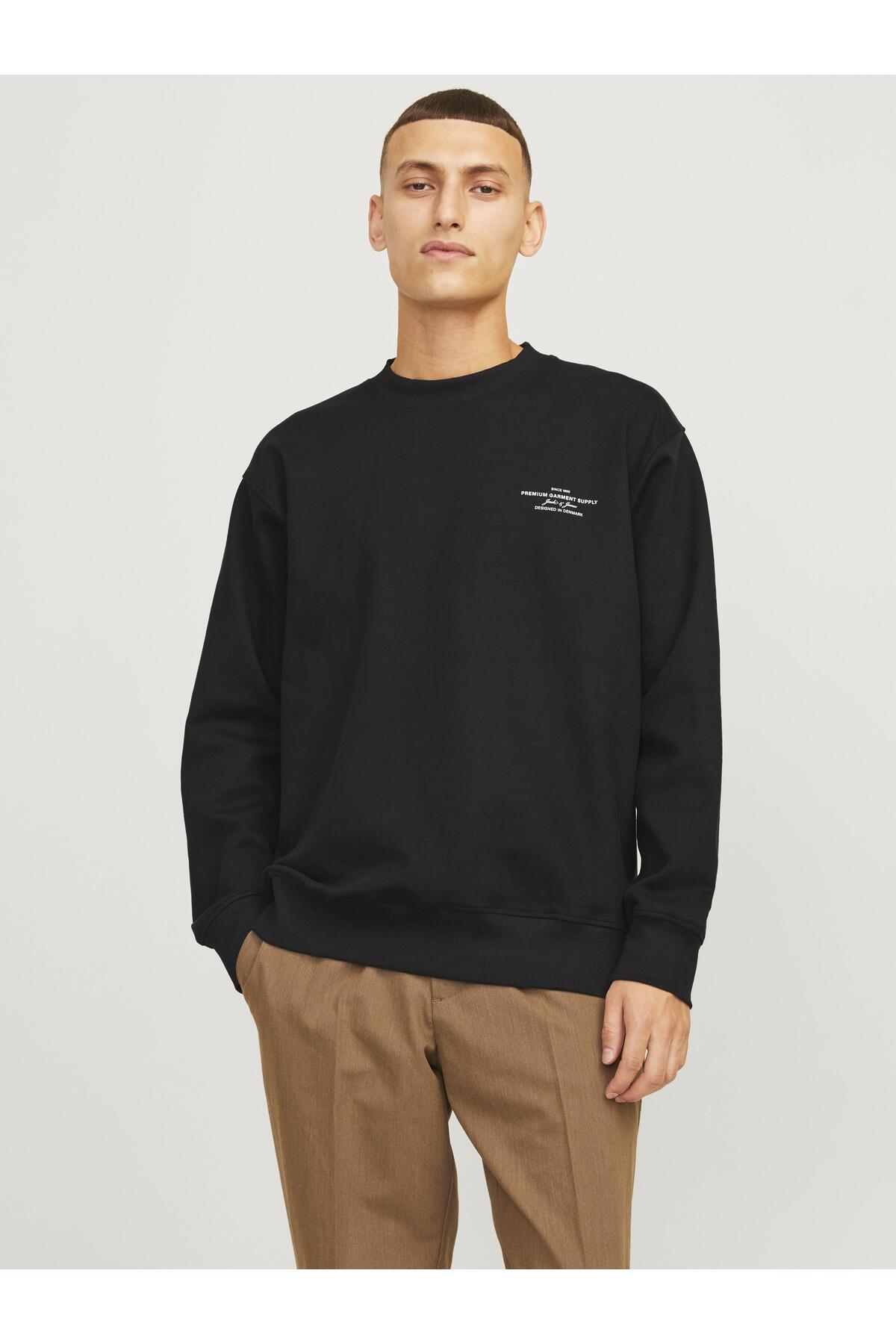 سویشرت مردانه جک اند جونز مشکی کد ۱۲۲۶۱۳۸۶ پریمیوم جک اند جونز سویشرت Jack & Jones