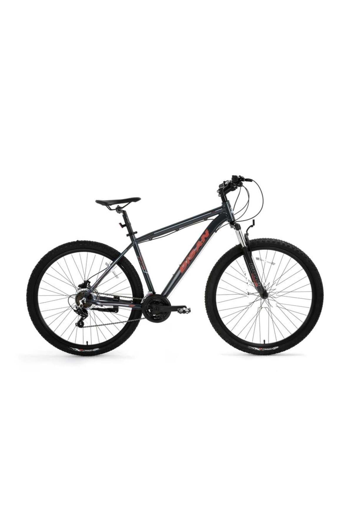 Elioure Erkek Dağ Bisikleti 48cm 27.5 Jant 21 Vites Parlak Gri Kırmızı
