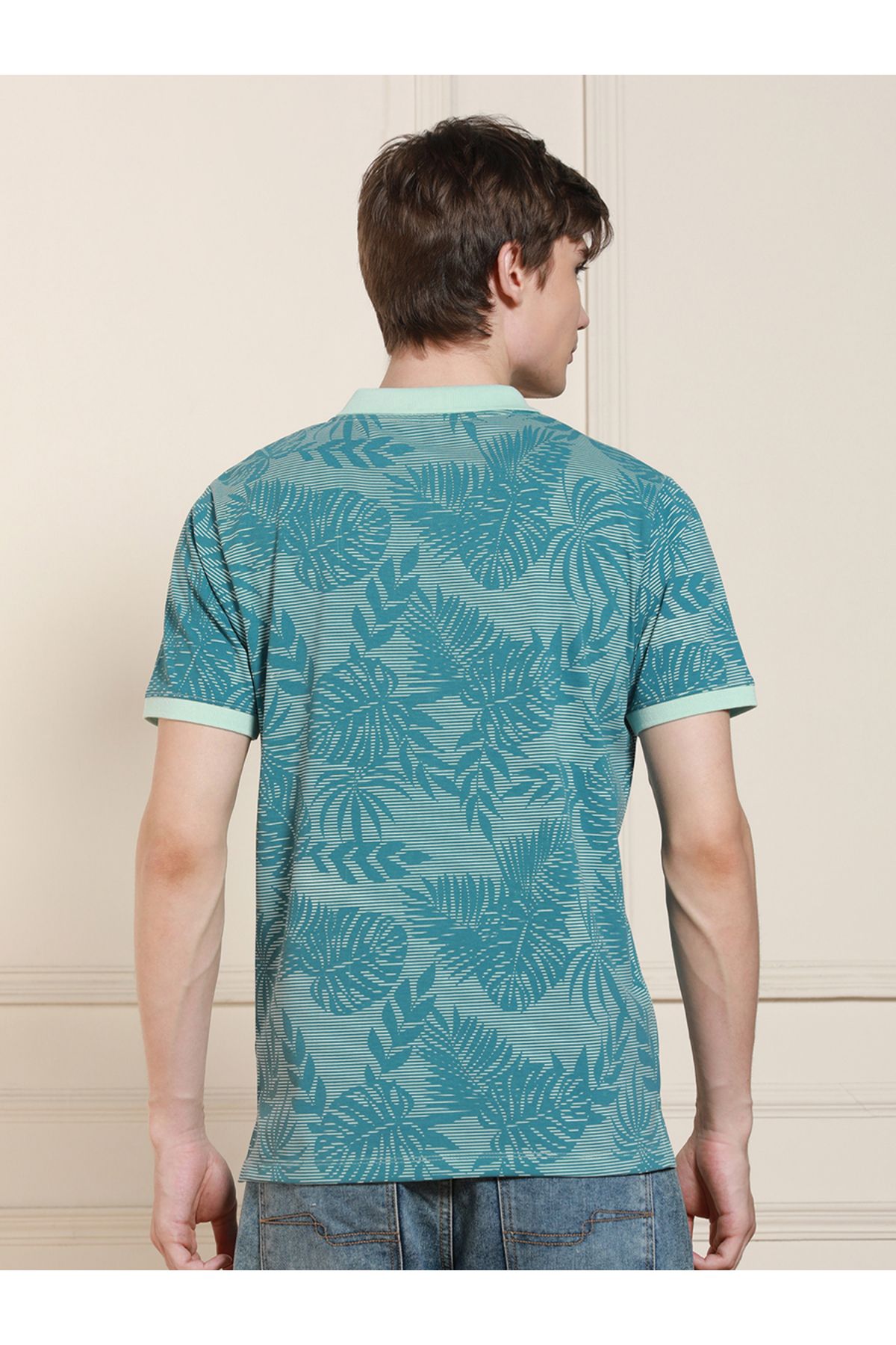 Dennis Lingo By Styli-Leaf Tropical Print Casual Polo 2