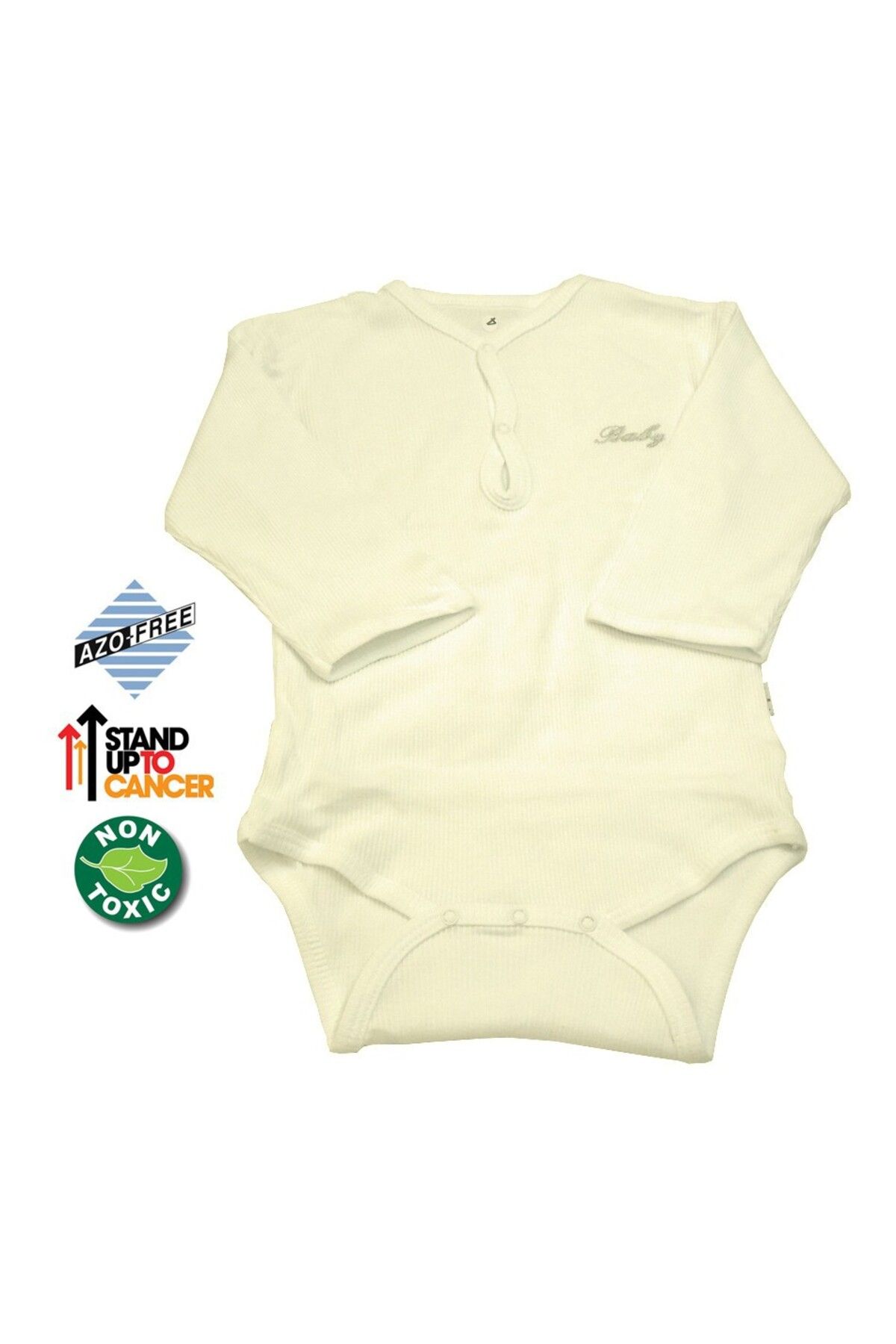 Sema Baby ASFSTORE Sema Baby Uzun Kol Kaşkorse Badi (Body) - Ekru 18-24 Ay