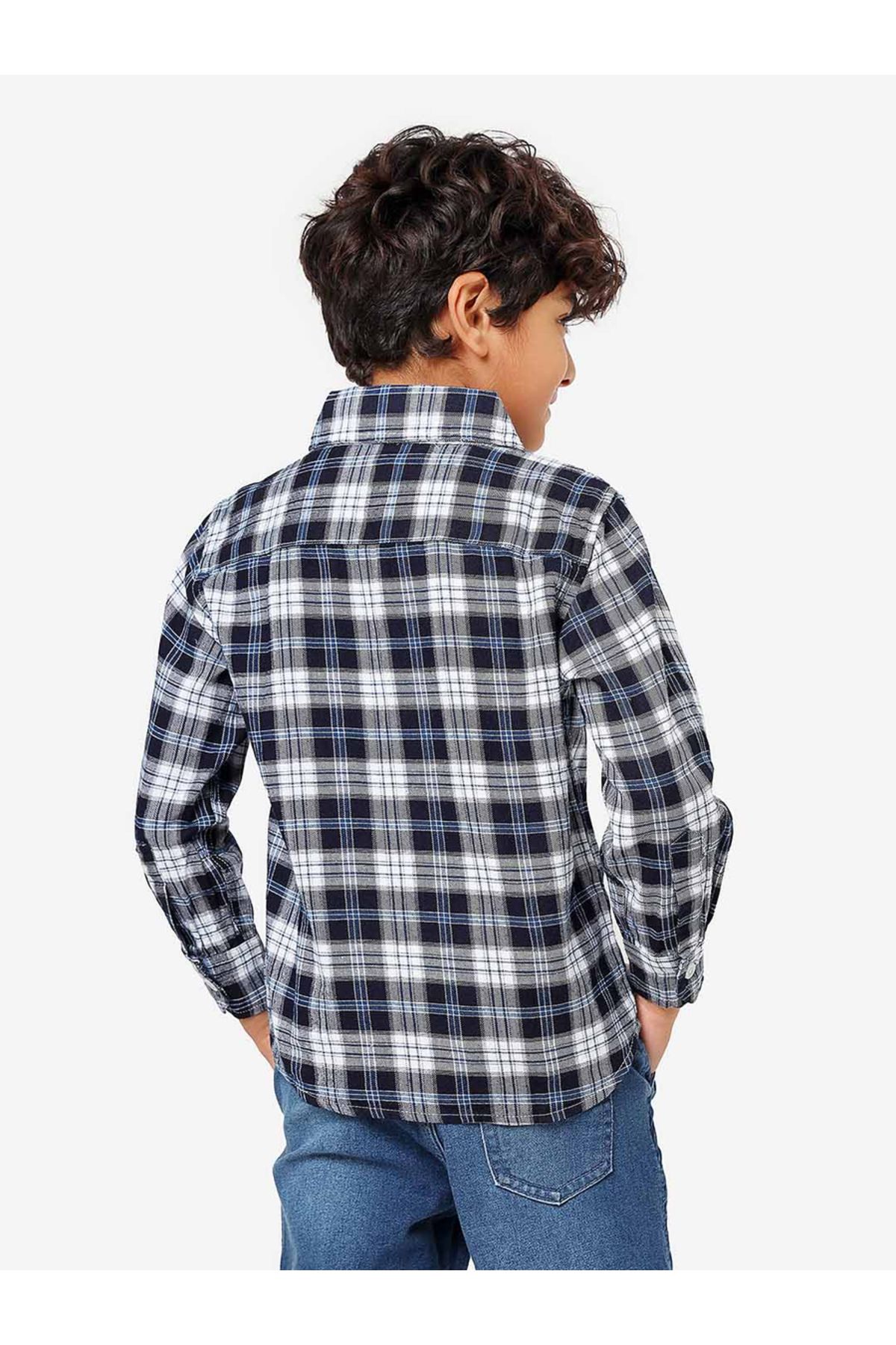 LilPicks By Styli-Checked Print Full Sleeves Shirt 2