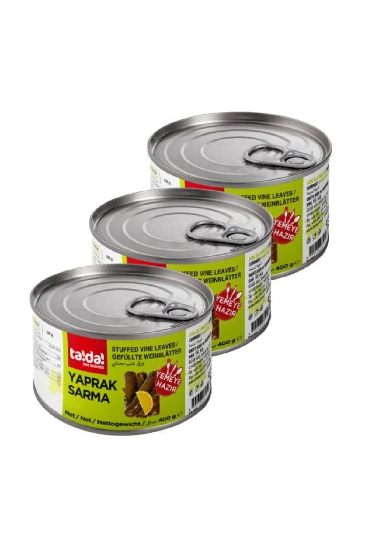 Tada Yaprak Sarma Konserve 400 Gr (3 Adet)