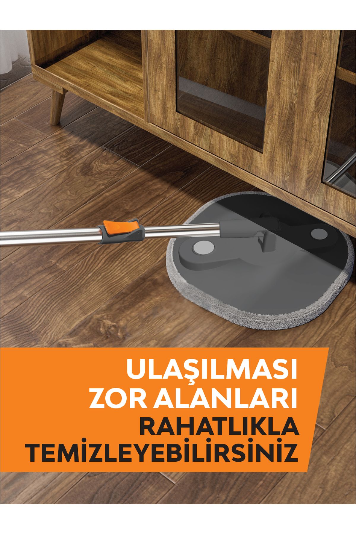 DarkCloud Temiz Kirli Suyu Ayırma Özellikli Mop Seti-paspas Kare Mop 3 Mikrofiber Bez Hediye