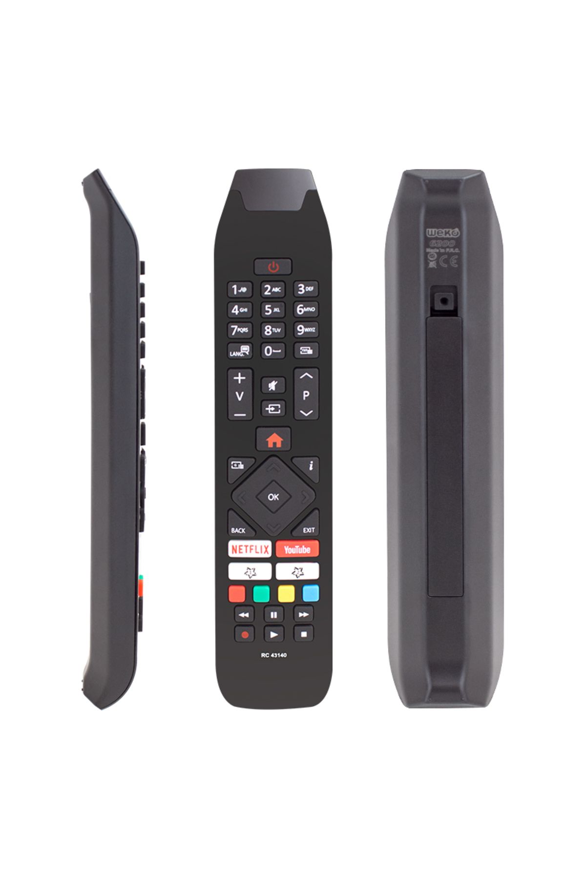 Kapamarka VESTEL RC 43140 H0297A NETFLIX-YOUTUBE TUŞLU TV KUMANDA