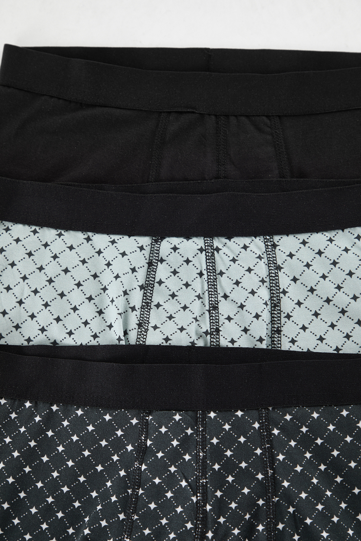 Trendyol Collection-3-Pack Minimal Printed-Plain Mix Cotton Boxers Tmnaw25Bx00022 2