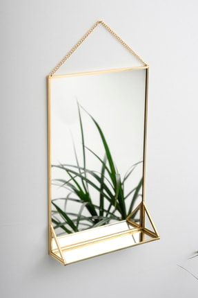 30x20x5cm Pirinç Gold Antre Makyaj Aynası Duvar Askılı Iskandinav Tarzı Banyo Bohem Dekorasyon ECD00407ANK