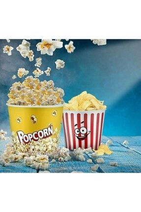 Cips Ve Mısır Popcorn Kovası 4'lü Mısır Kovası Karma olg6718290121