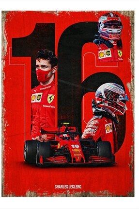 Ferrari Charles Leclerc Mdf Poster TBLMGDK46037