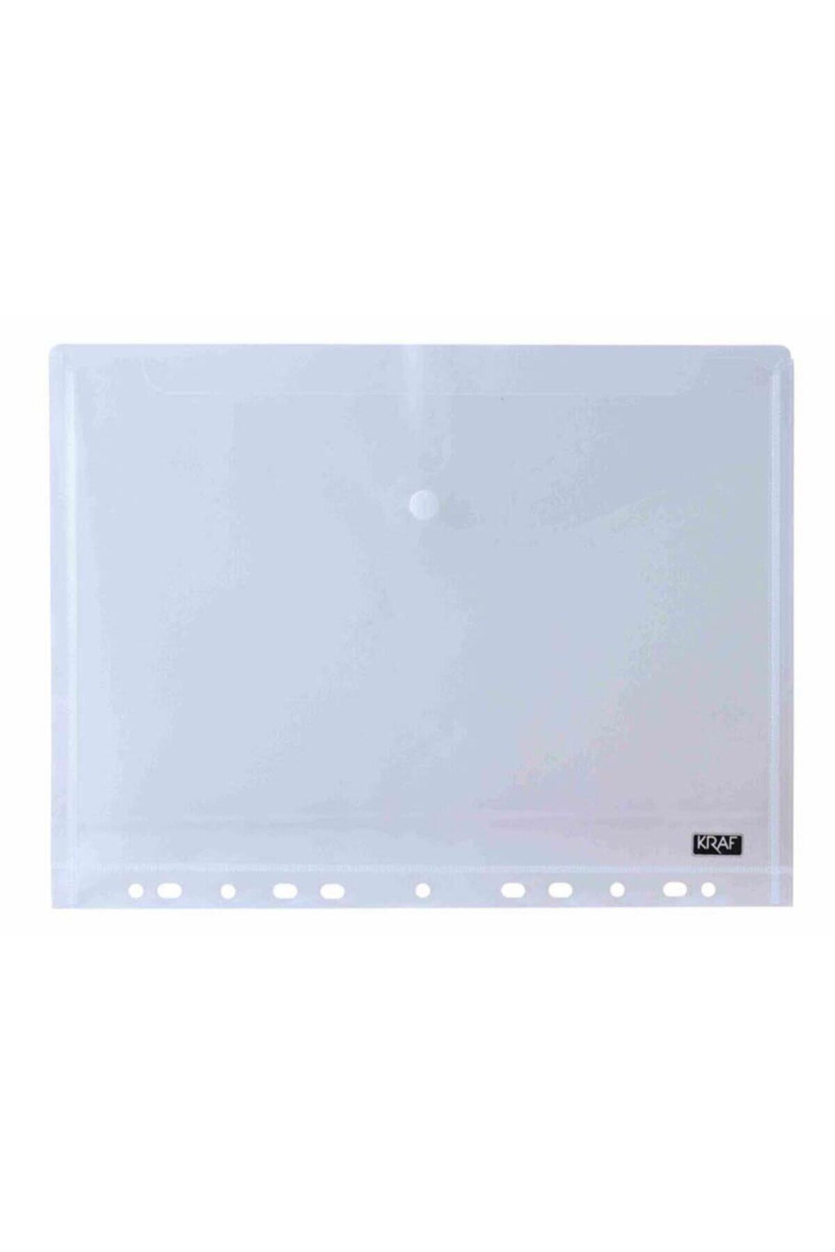 KRAF-ملف شفاف مقاس A4 - 11 فتحة وأزرار كبس 1229 3