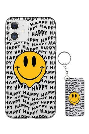 Iphone 11 Happy Gülen Yüz Desenli Silikon Kılıf ESCVR-SFF1-10