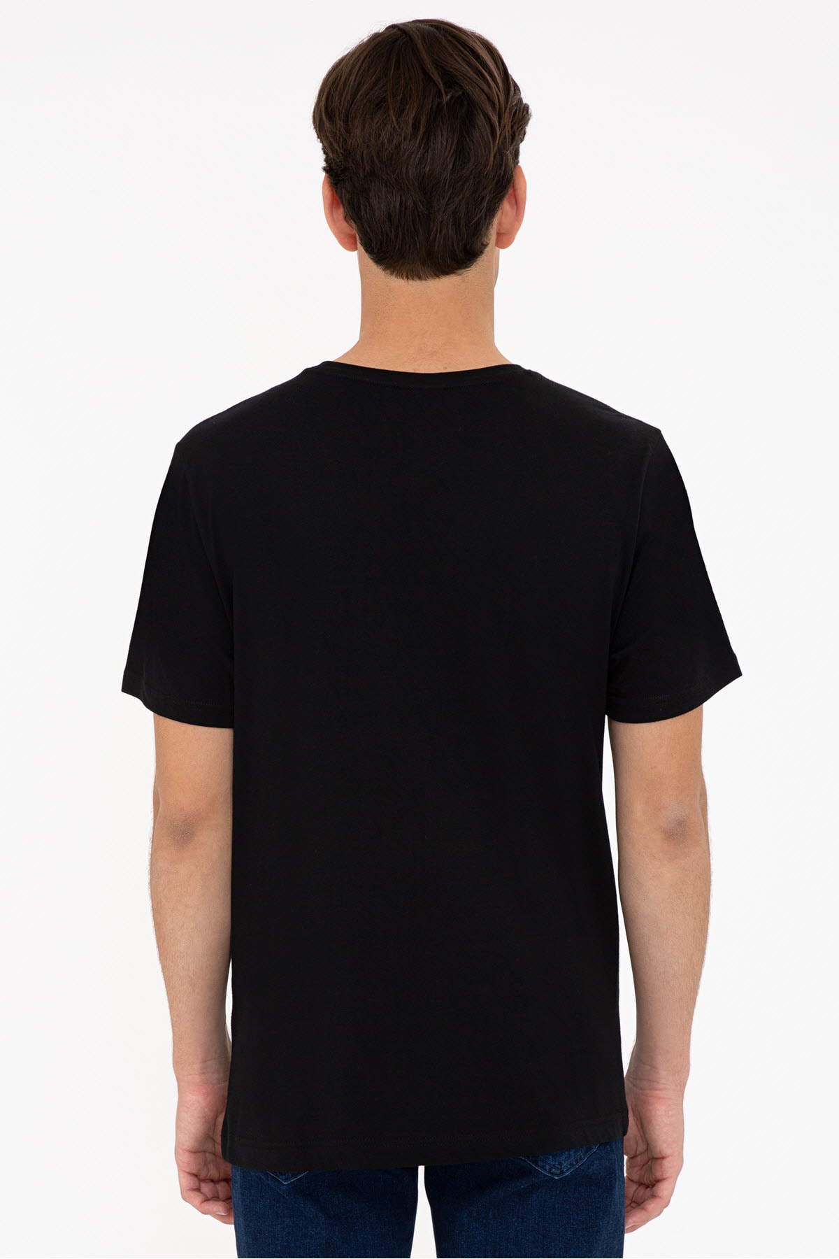 تیشرت مردانه مشکی یو اس پولو | G081GL011.000.1191436 اورجینال - تصویر 3