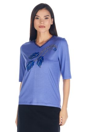 Kadın Lale/tulip Viskoz-lycra T-shirt Bluz A20A025