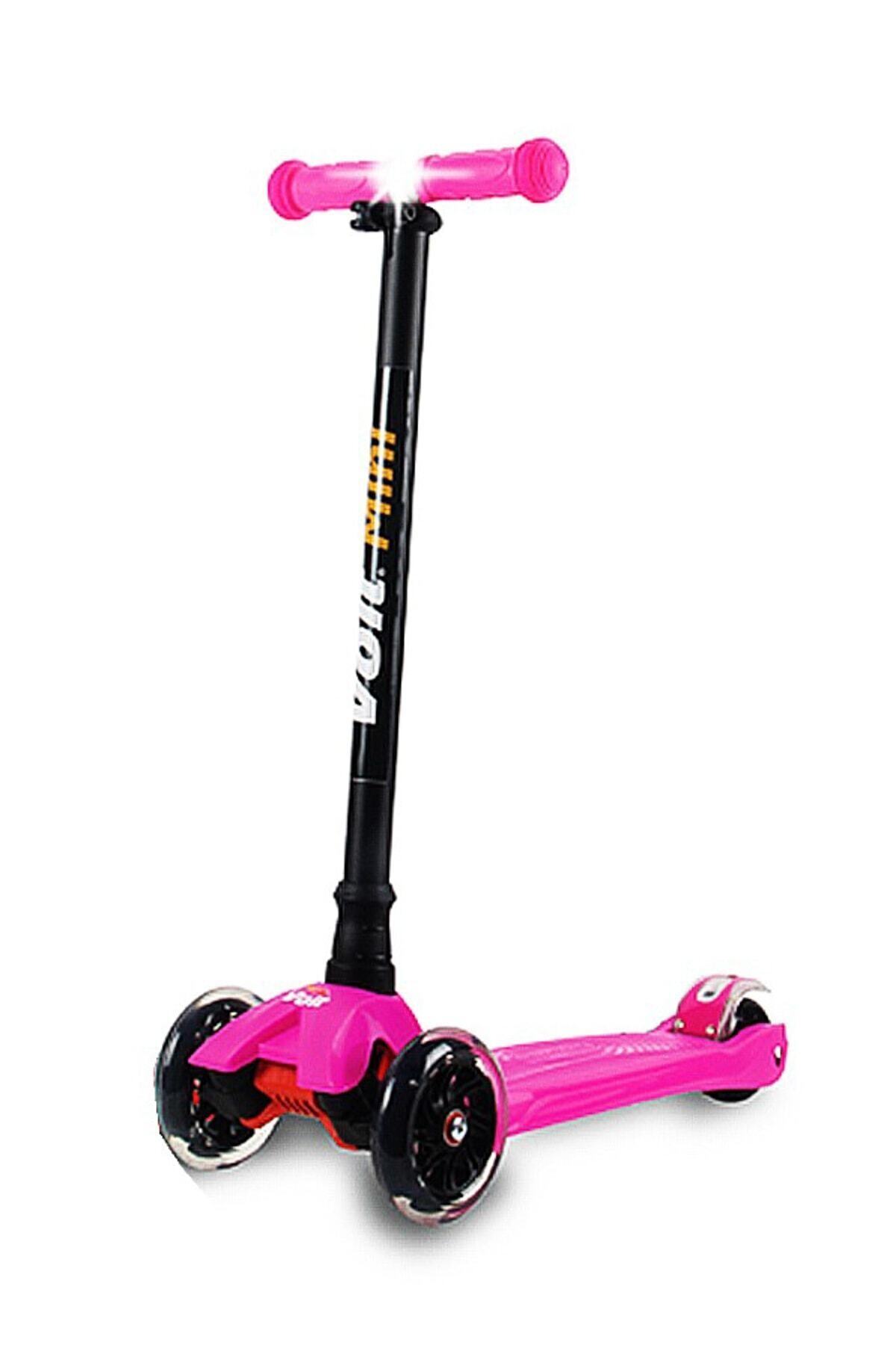 Mini Led Illuminated 3 Wheel Scooter Fuchsia
