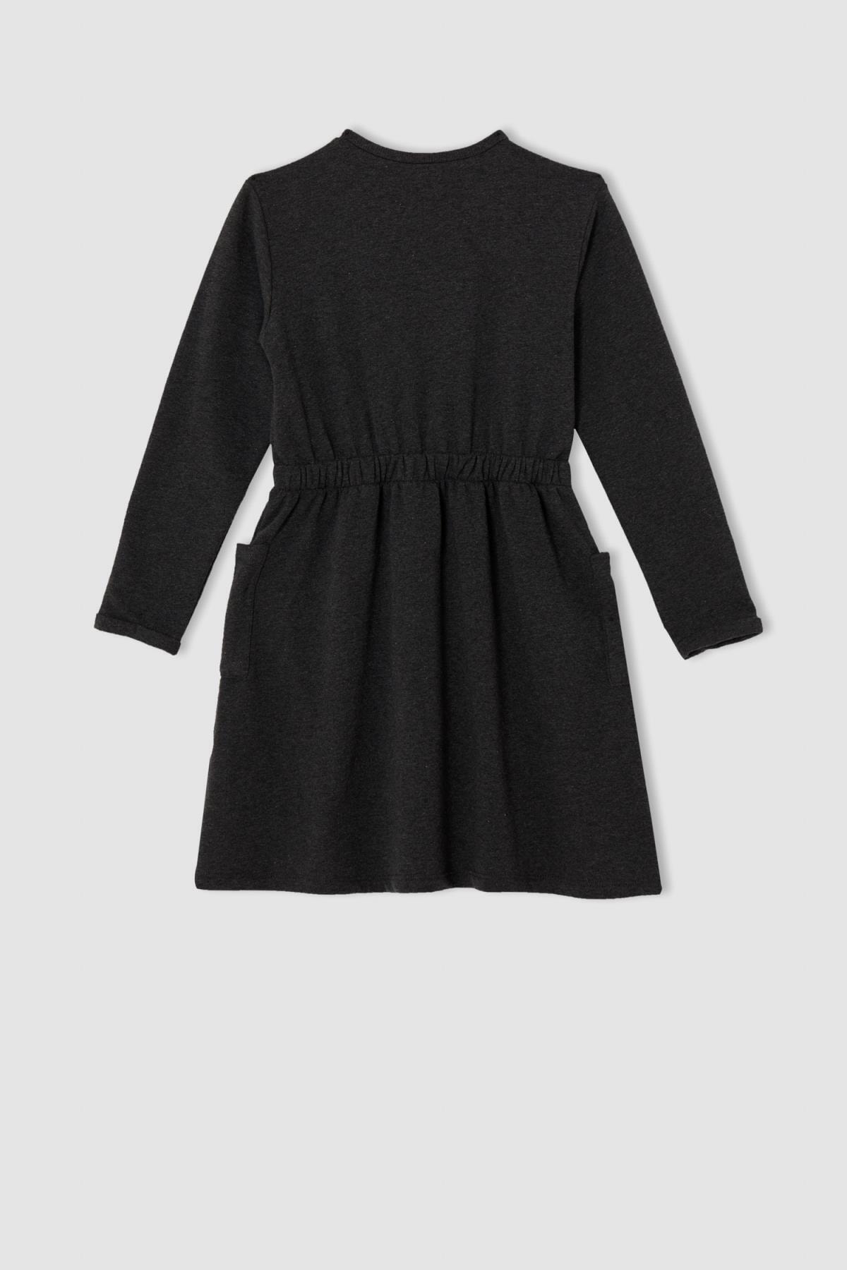 لباس مجلسی دخترانه خاکستری دفکتوDefacto | V1192A621AU اورجینال - تصویر 4