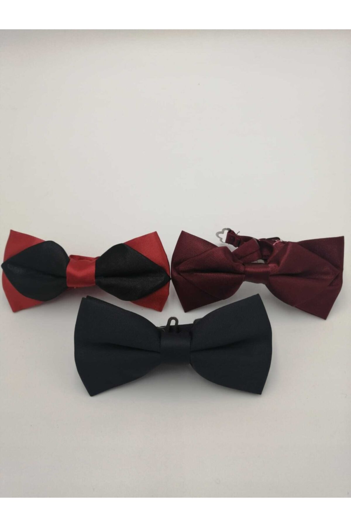 Yage Unisex Karma Renk Desenli 3'lü Kombin Papyon Set görsel 3