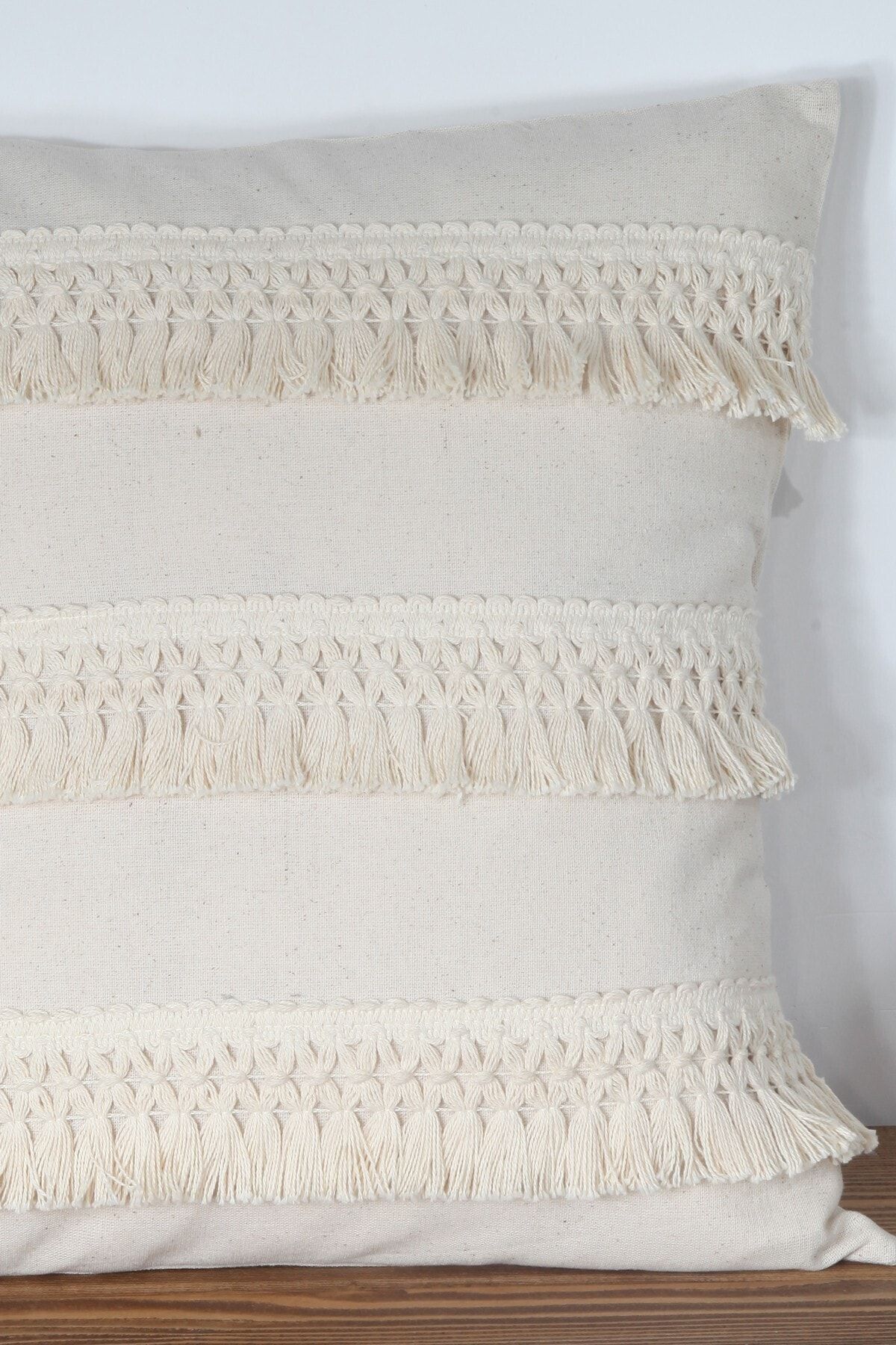 cotton maison Boho Kırlent Kılıfı Saçaklı 45x45 Cm PN6876