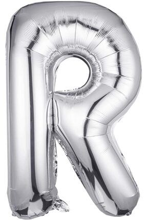 1 Metre Harf Folyo Balon Gümüş Renk R Harf 100cm 40inç AR1589G