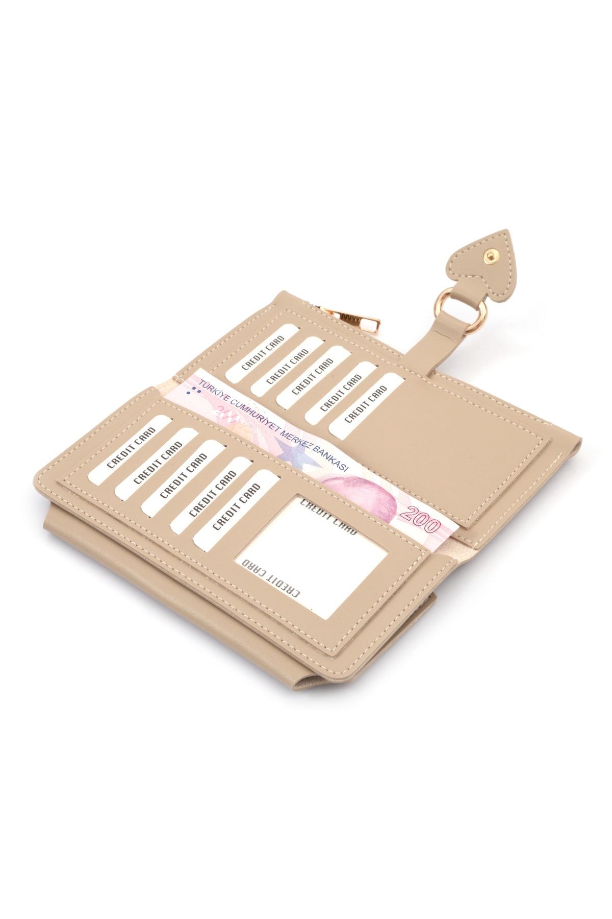 Womancraft-Accesoriu portofel pentru femei, gri, cu cataramă din piele moale și compartiment multiplu, cu compartiment pentru telefon 3