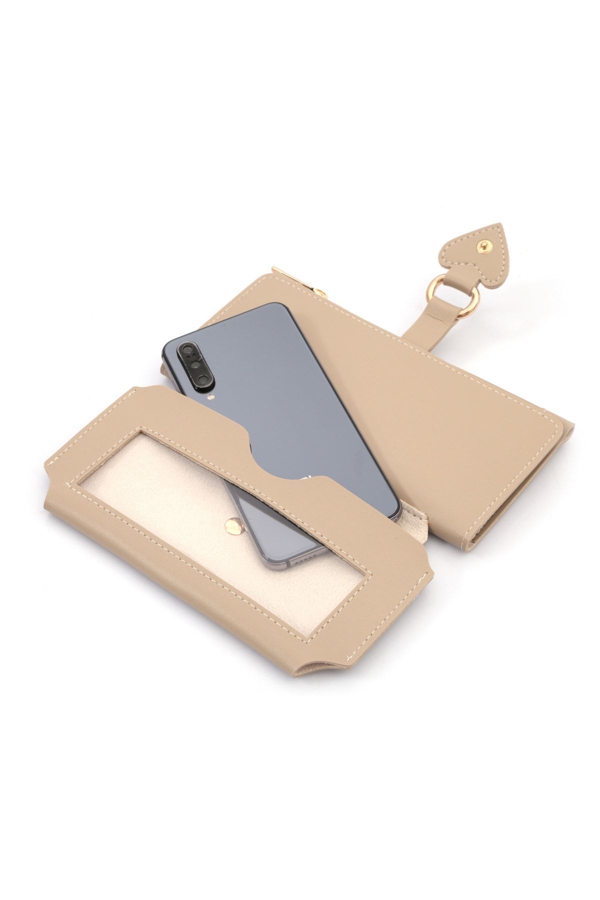 Womancraft-Accesoriu portofel pentru femei, gri, cu cataramă din piele moale și compartiment multiplu, cu compartiment pentru telefon 4