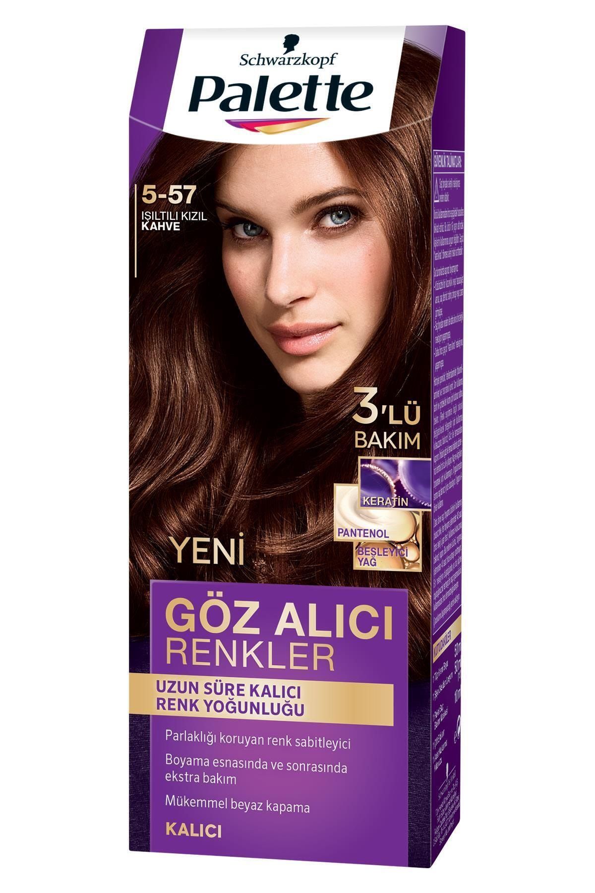 Kahve tonları saç rengi palette