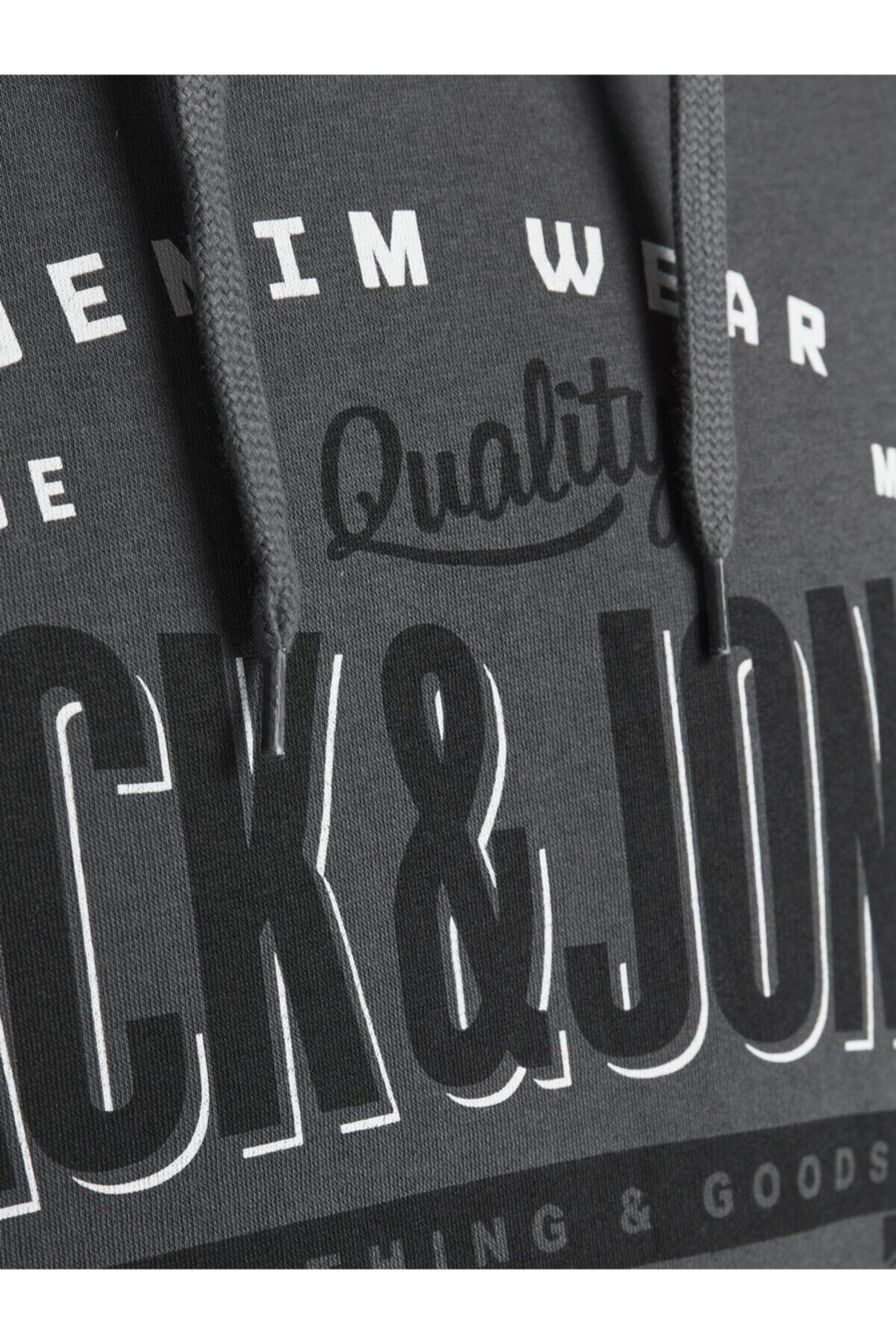 سویشرت مردانه خاکستری جک اند جونز | 12189736 اورجینال - تصویر 6