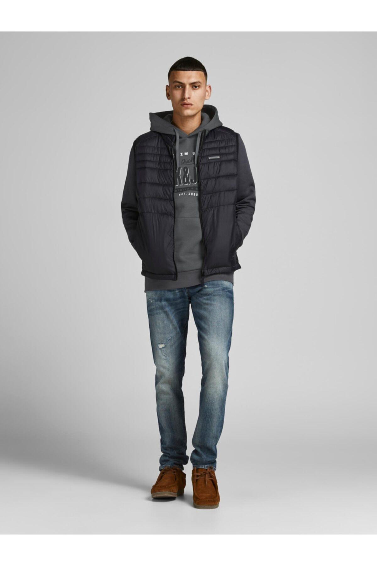 سویشرت مردانه خاکستری جک اند جونز | 12189736 اورجینال - تصویر 7