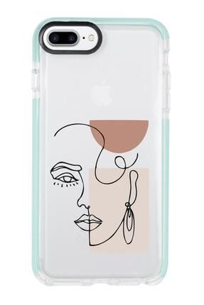 Iphone 7 Plus Women Art Desenli Candy Bumper Silikonlu Telefon Kılıfı MC7PCBTS129