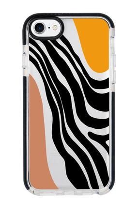 Iphone 8 Modern Art Desenli Candy Bumper Silikonlu Telefon Kılıfı MC8CBTS46