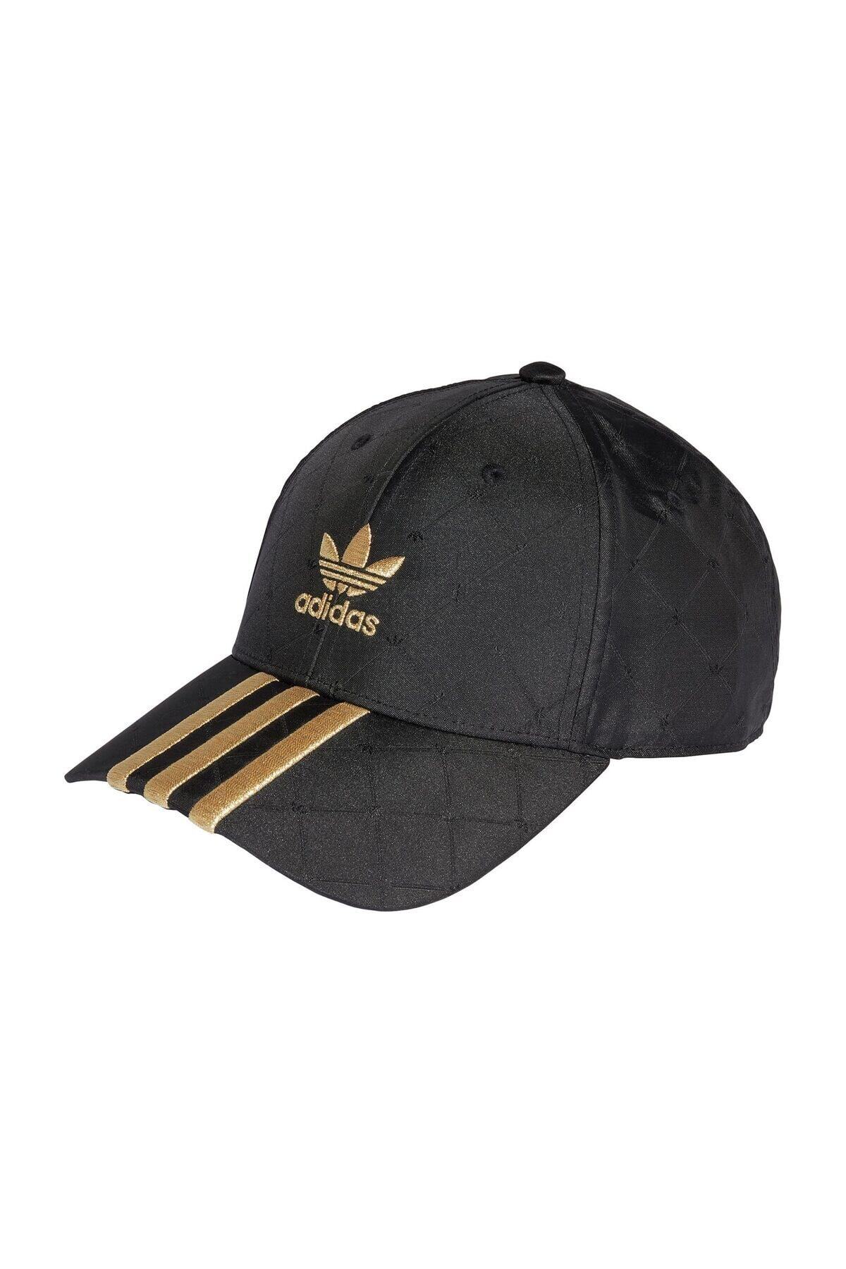 کلاه کپ بیسبال مشکی طلایی براق برند آدیداس Adidas